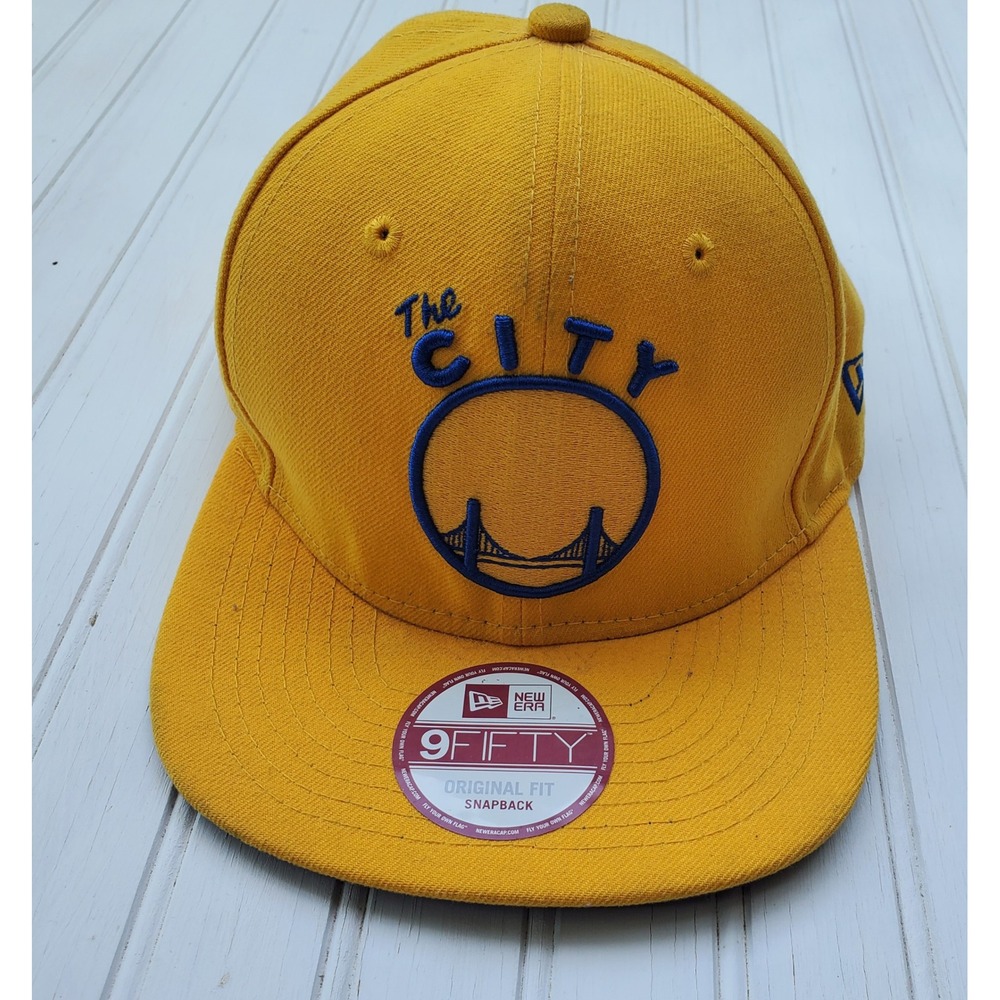 New Era 9FIFTY Golden State Warriors The City Snapback Hat Yellow Blue NBA OSFM